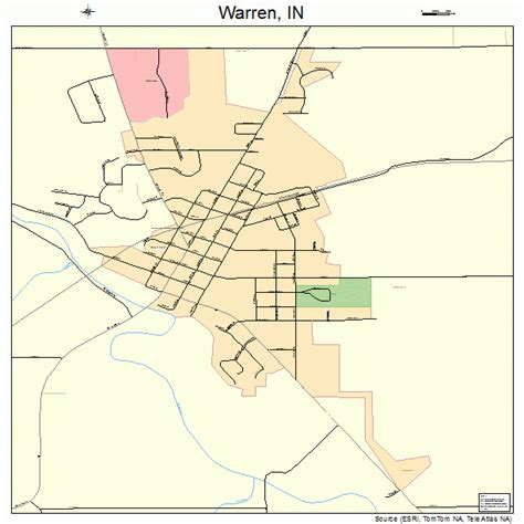 Warren Indiana Street Map 1880108