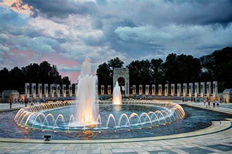 World War II Memorial in Washington, DC at Sunset - Life is Suite