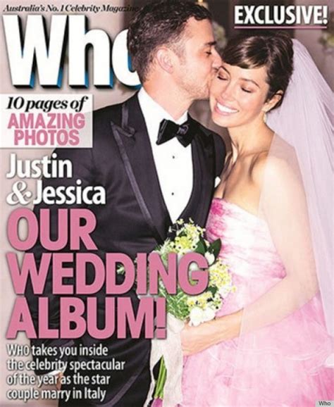 Jessica Biel Explains That Pink Wedding Dress To Elle (PHOTOS) | HuffPost Life