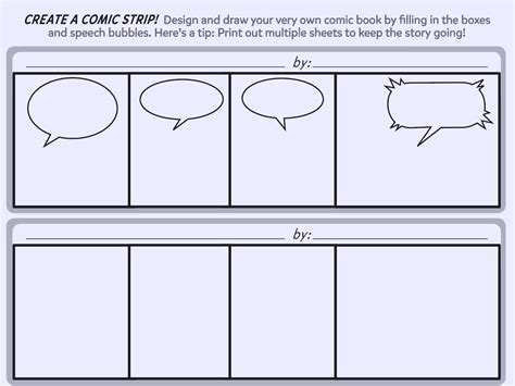 Create a Comic Strip: Printable Template | Worksheets & Printables