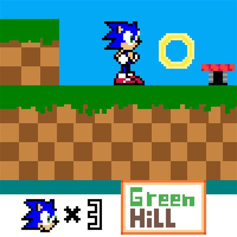 Pixilart - 8-Bit Sonic (Remade) by NegativeNightma