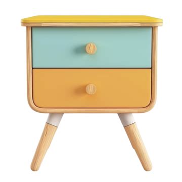 Wood Light And Yellow Dside Table Modern Designer 3d Rendering Chest Of Drawers Scandinavian ...