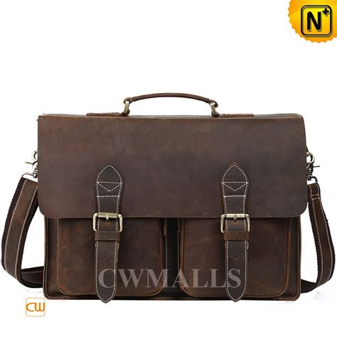 CWMALLS® Vintage Leather Messenger Bag CW915731