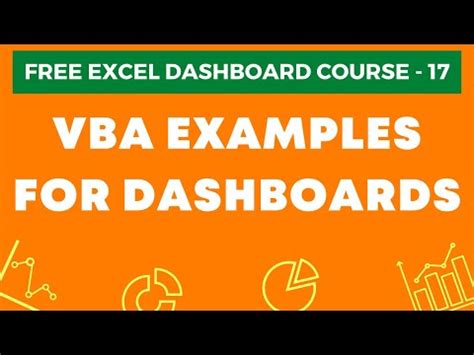 Learn Excel Dashboard Course 17 VBA Toolkit for Dashboards VBA Macro Examples - Mind Luster