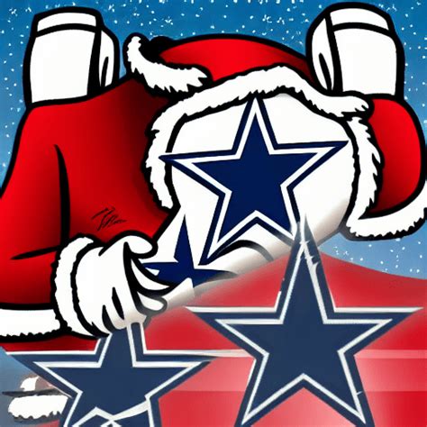 Cartoon Santa Dallas Cowboys · Creative Fabrica