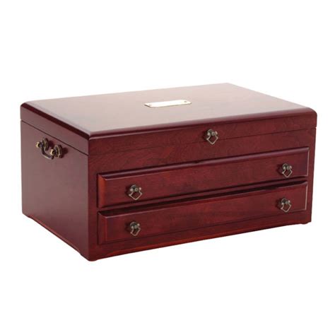 Reed & Barton Regal Jewelry Box - Mahogany | American Box