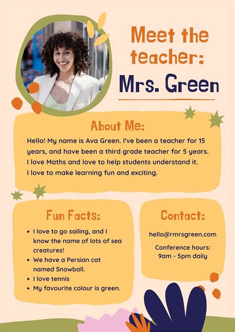 Customize 25+ Meet The Student / Teacher Templates Online - Canva