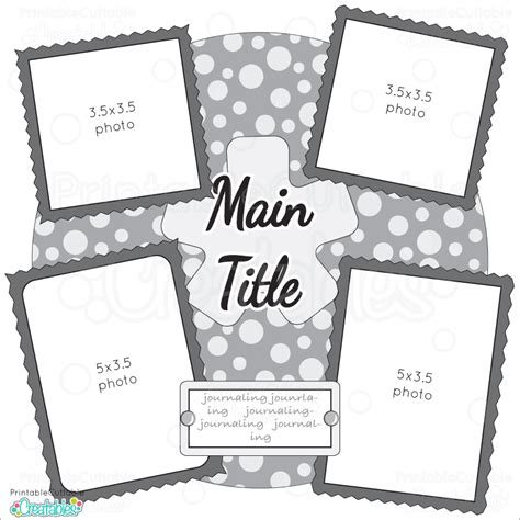 Single Page 12x12 Free Printable Scrapbook Sketch | Scrapbook ...