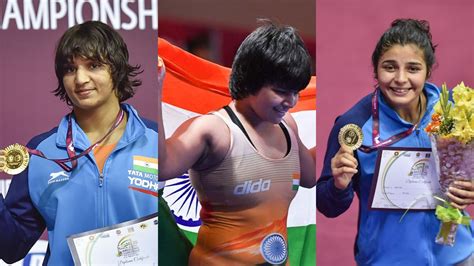 Indian women dominate with 3 gold at Asian Wrestling Championship ...