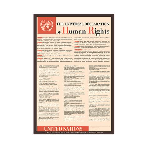 Poster of the Universal Declaration of Human Rights – CMHR Boutique