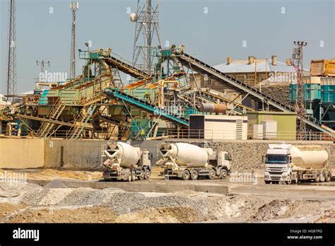 Ready mix concrete production plant Stock Photo - Alamy