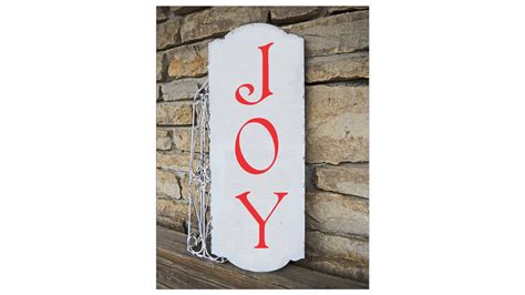 Joy Christmas Stencil - Vertical Sign - Create Christmas Porch Signs ...