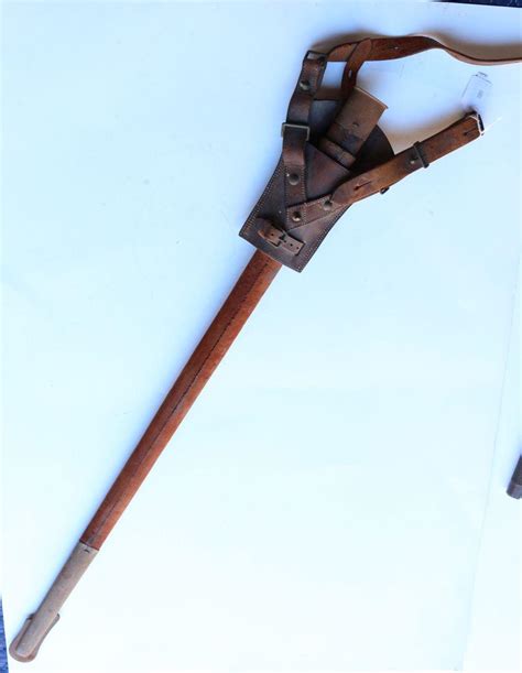 Sold Price: Antique sword scabbard, steel, leather bound, - August 3, 0120 7:00 PM AEST