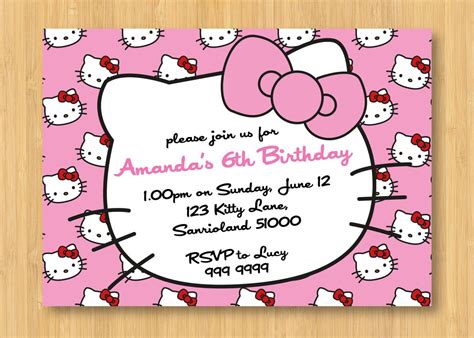 Blank Hello Kitty Invitation