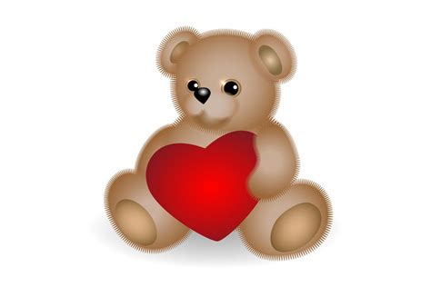 Teddy Bear with Toy Heart Illustration