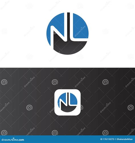 NL Letter Logo Design Template Vector Stock Vector - Illustration of concept, letter: 176110275