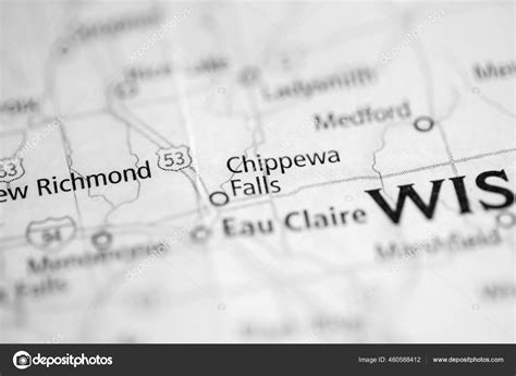 Chippewa Falls Wisconsin Usa Map Stock Photo by ©aliceinwonderland2020 ...