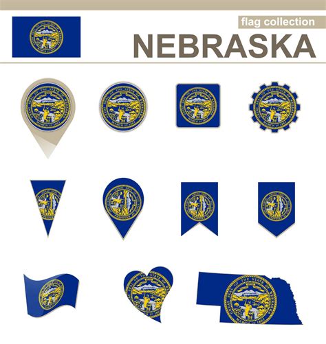 Nebraska Flag Collection 5730130 Vector Art at Vecteezy