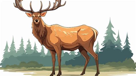 Vintage Cartoon Stag Illustration | Premium AI-generated vector