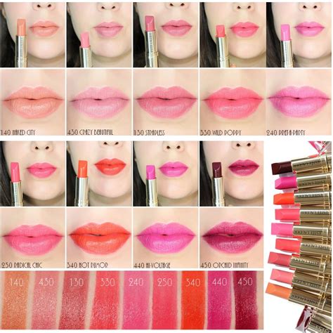 Estée Lauder Pure Color Love Lipsticks - Swatches of the 30 shades! - Nailderella Estee Lauder ...