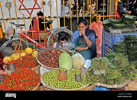 food market in street Kathmandu Nepal Stock Photo - Alamy