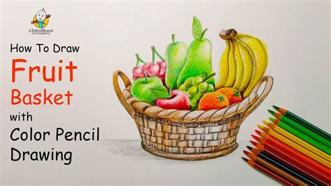 Fruit Basket with Pencil Color | Drawing For Beginner Step by Step | Art Video | Tutorials - YouTube