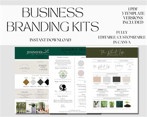 Branding Kit Templates, Branding Kit for Small Business, Pre-made ...