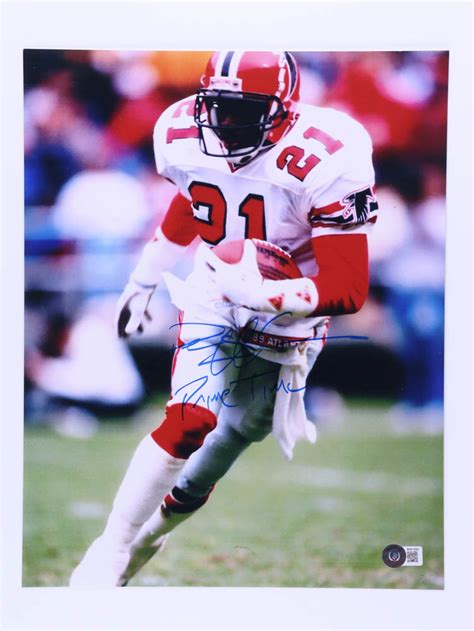 Deion Sanders Signed Falcons 11x14 Photo Inscribed "Prime Time" (Beckett) | Pristine Auction