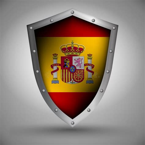 Spain Shield Crown Isolated Icon Stock Vector - Illustration of icon ...