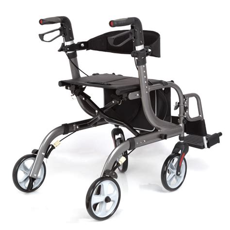 Best Lightweight 4 Wheels Walking Rollator Walker Folding Disabled ...