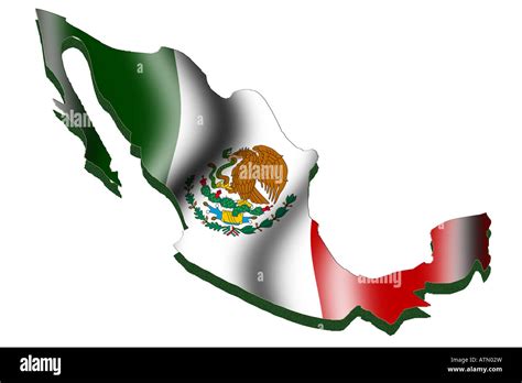 Outline map and flag of Mexico Stock Photo - Alamy