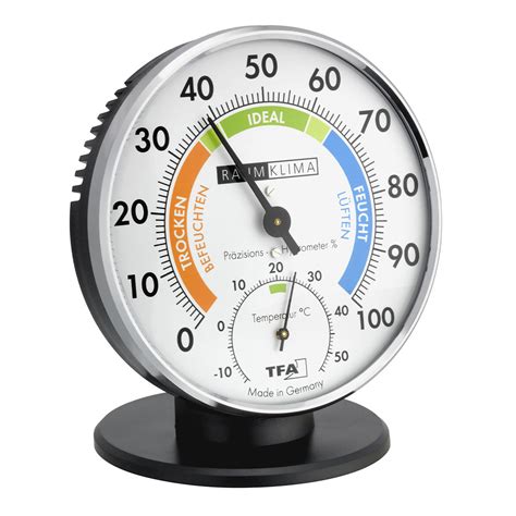 Analoges Thermo-Hygrometer mit Metallring | TFA Dostmann