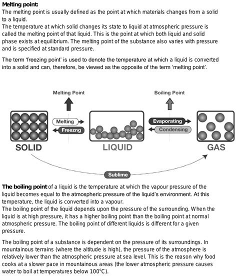 What is the difference between melting point and boiling point