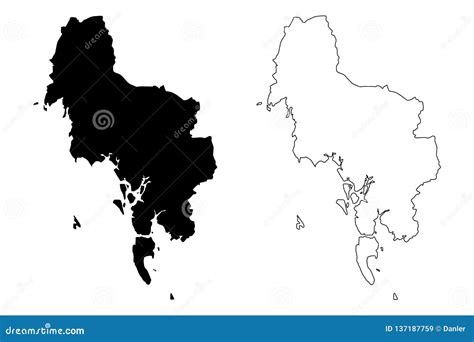 Krabi Province map vector stock vector. Illustration of administrative - 137187759