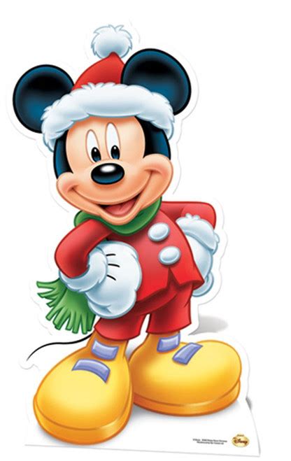 Lifesize Cardboard Cutout of Mickey Mouse Santa Claus From Mickey and ...