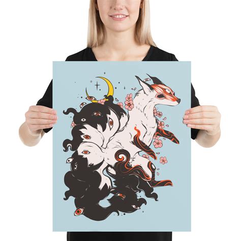 Kitsune Fox, Matte Art Print Poster