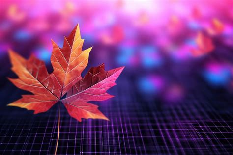 Retrowave autumn leaves backgrounds abstract | Free Photo Illustration - rawpixel