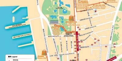 Avenue of Stars map - Avenue of the Stars map (China)