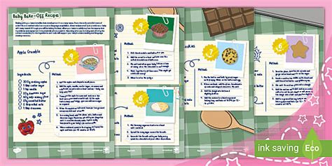 Baby Bake-Off Recipes (teacher made) - Twinkl