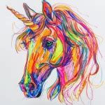 Abstract Unicorn Sketch Art Print Free Stock Photo - Public Domain Pictures
