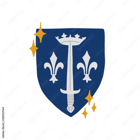 coat of arms of Joan of Arc doodle icon, vector illustration Stock ...