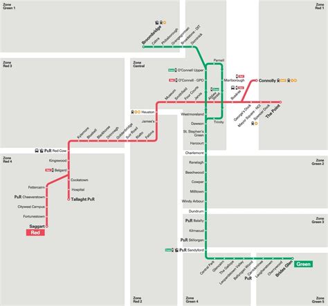 Official Map - Luas Light Rail Network, Dublin,... - Transit Maps