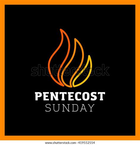 Vector Illustration Logo Pentecost Holy Spirit Stock Vector (Royalty ...