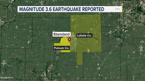 Illinois earthquake today: 3.6 quake reported in Standard, Putnam County near LaSalle County ...