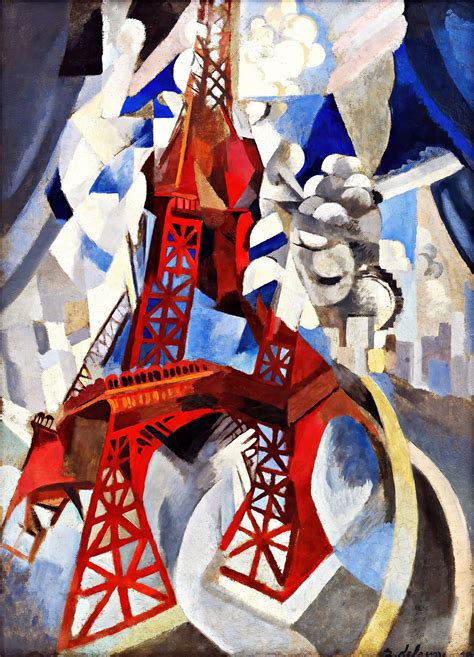 Red Eiffel Tower Painting by Robert Delaunay Reproduction | Etsy in 2021 | Eiffel tower painting ...