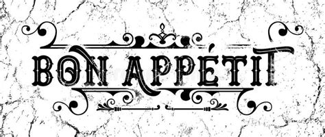 Bon Appetit French Words Kitchen Sign Stock Illustration - Illustration ...