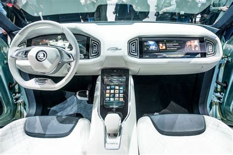 Modern and stylish interior of ŠKODA’s VisionS. Image source: www.skoda ...