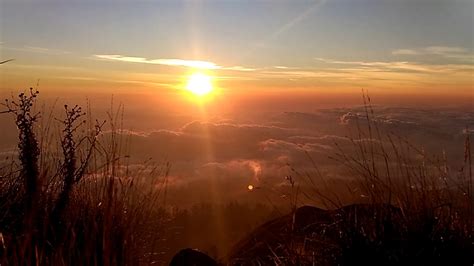 Sunset Above The Clouds at Mt.Tambora, Indonesia - YouTube