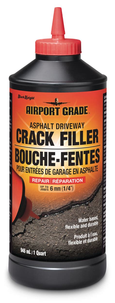 Black Knight Airport Grade Asphalt Driveway Crack Repair Filler, Rubberized Formula, 946-mL ...