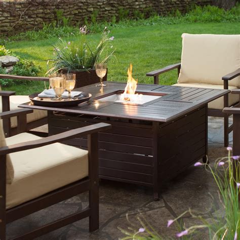 Patio Coffee Table Ideas Foyer Au Gaz Propane, Fire Table Propane, Fire Pit Table Set, Outdoor ...